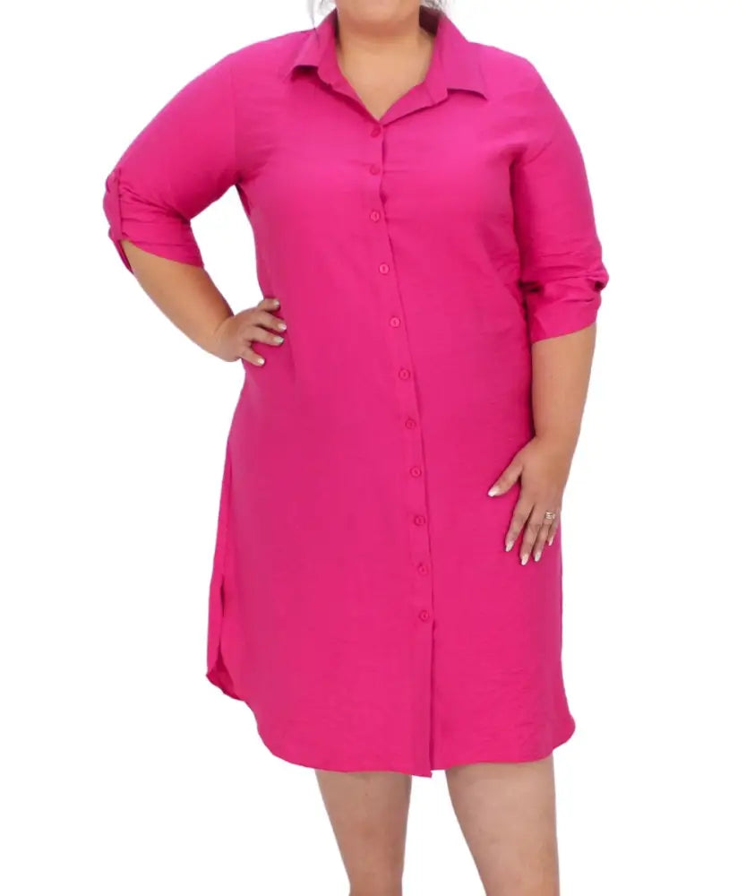 Ladies Plain Shirt Dress