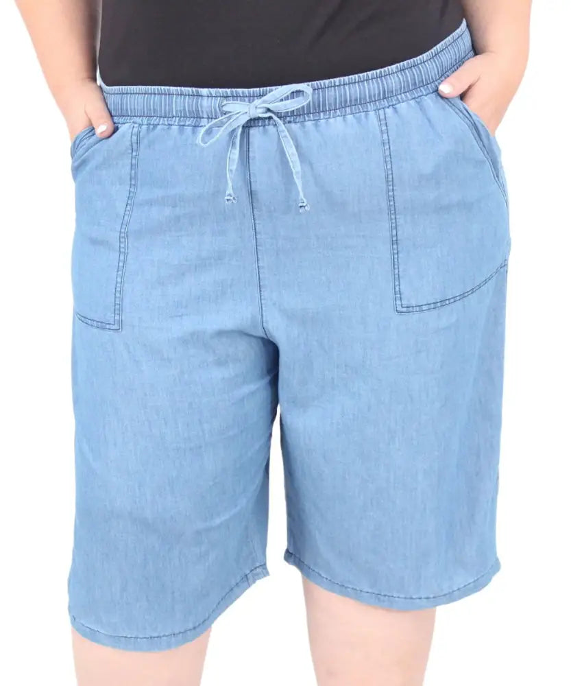 Ladies Chambray Denim Shorts