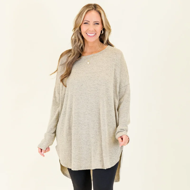 Cafe Cutie Tunic, Heather Gray