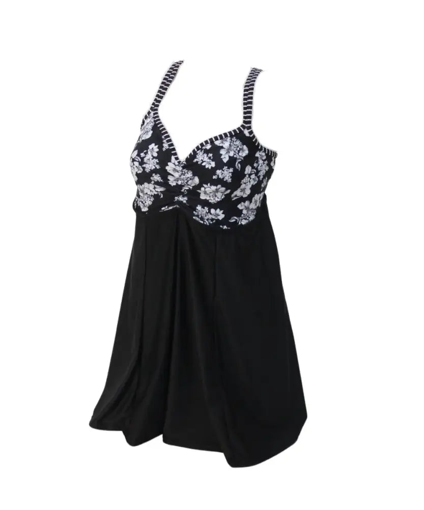 Ladies Half Print Strappy Swimdress