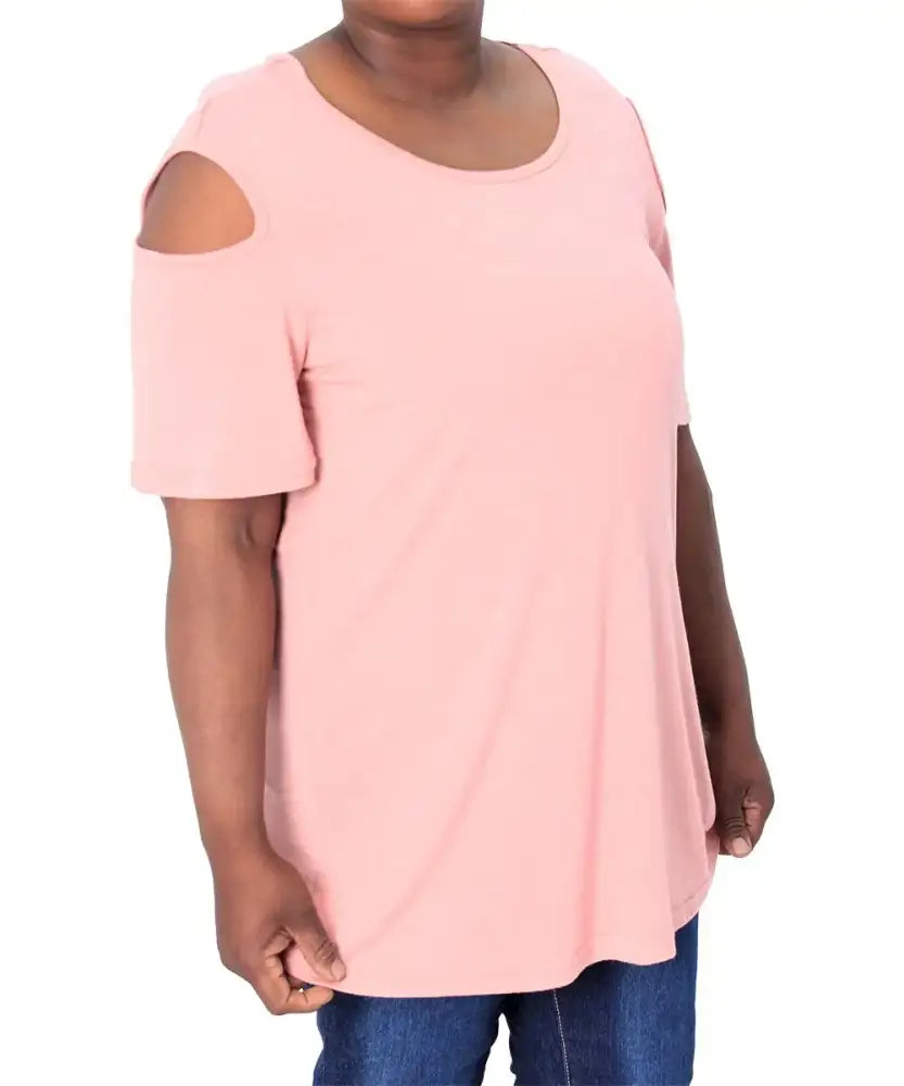 Ladies Plain Cold Shoulder Top