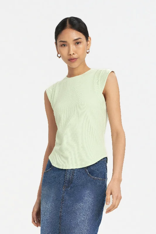 Indy Sleeveless Tank Top in Spearmint Green