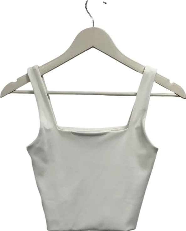 Klayd White Square Neck Tank Top UK XS